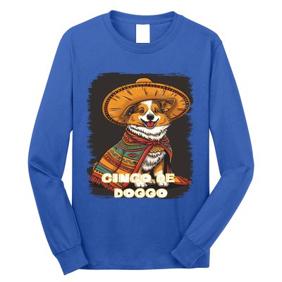 Funny Pembroke Welsh Dog Cinco De Mayo Doggo Sombrero Funny Gift Long Sleeve Shirt