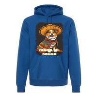 Funny Pembroke Welsh Dog Cinco De Mayo Doggo Sombrero Funny Gift Premium Hoodie