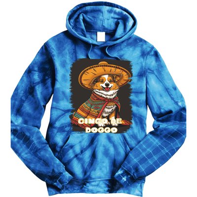 Funny Pembroke Welsh Dog Cinco De Mayo Doggo Sombrero Funny Gift Tie Dye Hoodie