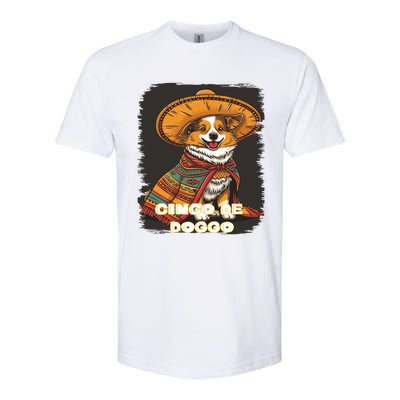 Funny Pembroke Welsh Dog Cinco De Mayo Doggo Sombrero Funny Gift Softstyle CVC T-Shirt