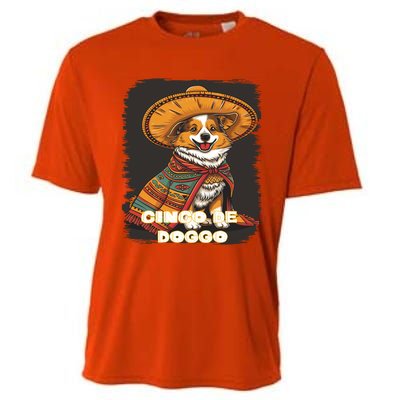 Funny Pembroke Welsh Dog Cinco De Mayo Mexican Party Cool Gift Cooling Performance Crew T-Shirt