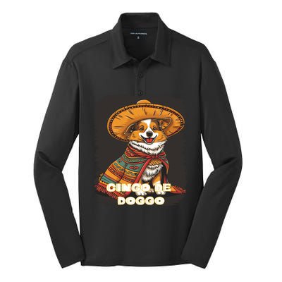 Funny Pembroke Welsh Dog Cinco De Mayo Mexican Party Cool Gift Silk Touch Performance Long Sleeve Polo