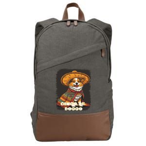 Funny Pembroke Welsh Dog Cinco De Mayo Mexican Party Cool Gift Cotton Canvas Backpack