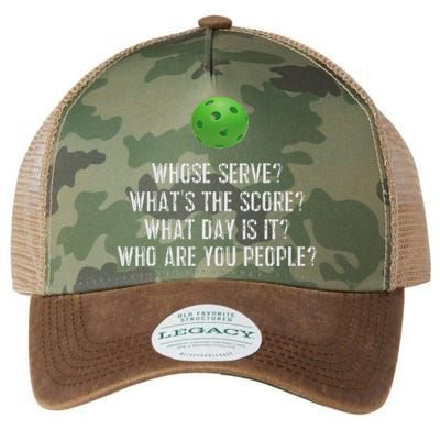 Funny Pickleball Whose Serve League Pickleball Team Legacy Tie Dye Trucker Hat