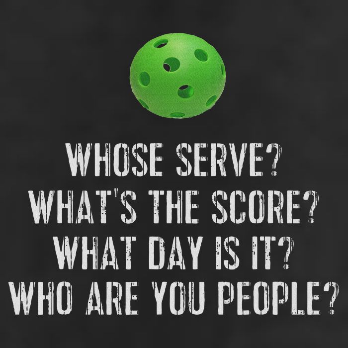 Funny Pickleball Whose Serve League Pickleball Team 7 Panel Mesh Trucker Snapback Hat