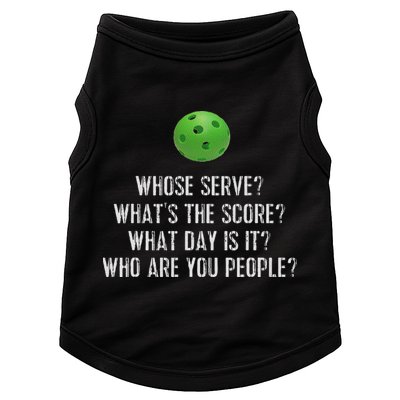 Funny Pickleball Whose Serve League Pickleball Team Doggie Tank
