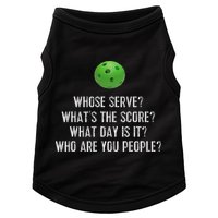 Funny Pickleball Whose Serve League Pickleball Team Doggie Tank