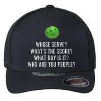 Funny Pickleball Whose Serve League Pickleball Team Flexfit Unipanel Trucker Cap