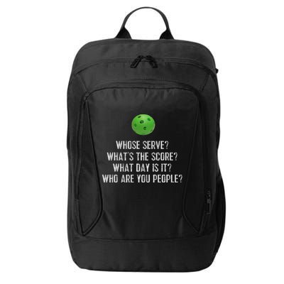 Funny Pickleball Whose Serve League Pickleball Team City Backpack