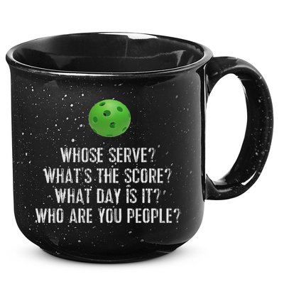 Funny Pickleball Whose Serve League Pickleball Team 15oz Campfire Ceramic Mug