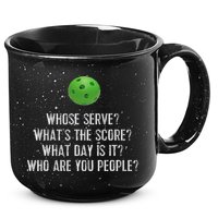 Funny Pickleball Whose Serve League Pickleball Team 15oz Campfire Ceramic Mug
