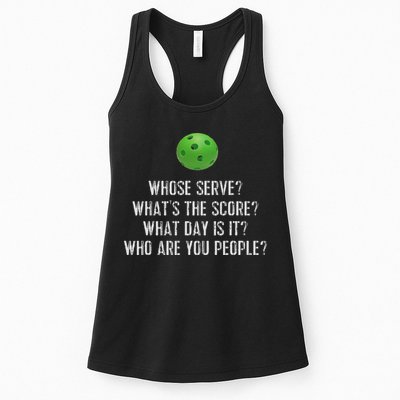 Funny Pickleball Whose Serve League Pickleball Team Womens Tank Top