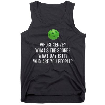 Funny Pickleball Whose Serve League Pickleball Team Tank Top