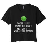 Funny Pickleball Whose Serve League Pickleball Team Crop Top