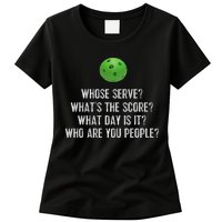 Funny Pickleball Whose Serve League Pickleball Team Womens T-Shirt
