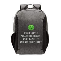 Funny Pickleball Whose Serve League Pickleball Team Vector Backpack