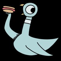 Funny Pigeon With A Hotdog Fan Art 7-Panel Snapback Hat