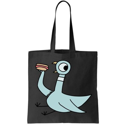 Funny Pigeon With A Hotdog Fan Art Bag