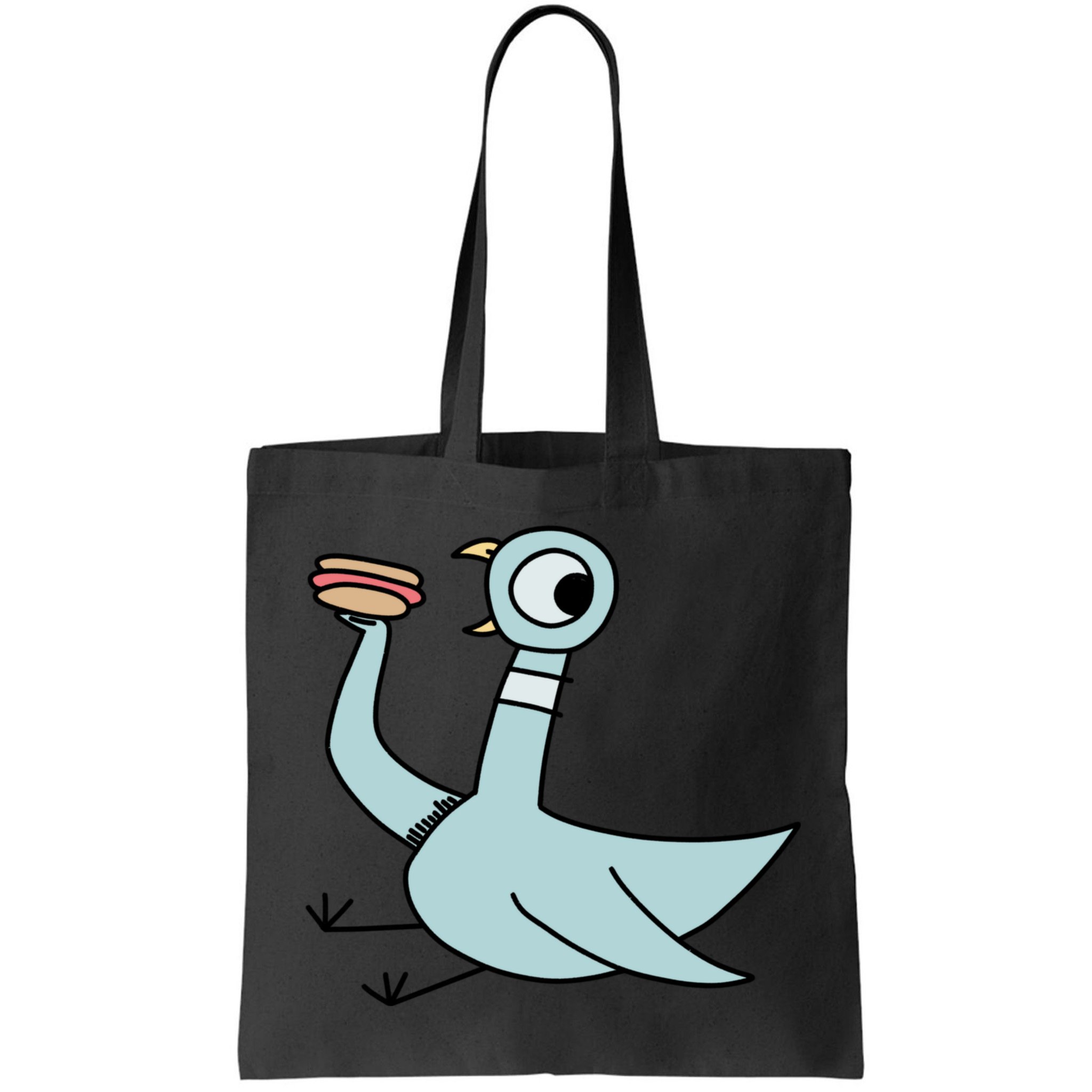 Funny Pigeon With A Hotdog Fan Art Bag