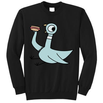 Funny Pigeon With A Hotdog Fan Art Tall Sweatshirt