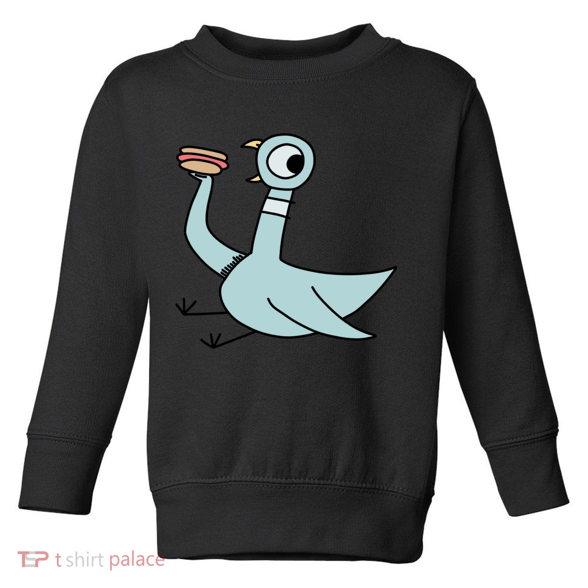 Funny Pigeon With A Hotdog Fan Art Toddler Sweatshirt