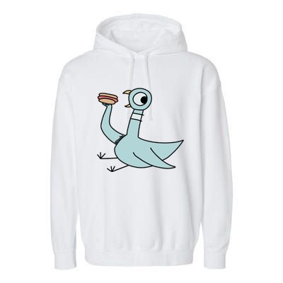 Funny Pigeon With A Hotdog Fan Art Garment-Dyed Fleece Hoodie