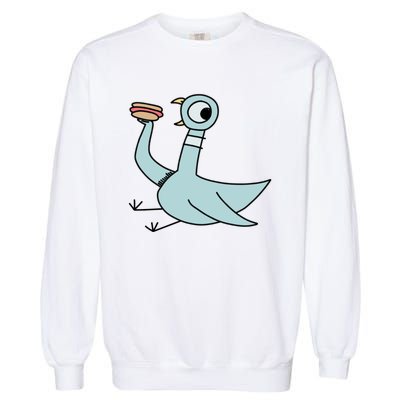 Funny Pigeon With A Hotdog Fan Art Garment-Dyed Sweatshirt