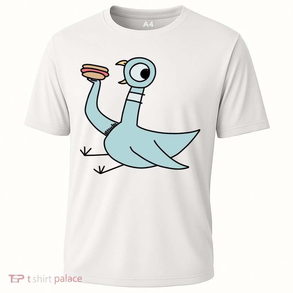 Funny Pigeon With A Hotdog Fan Art Performance Shirt