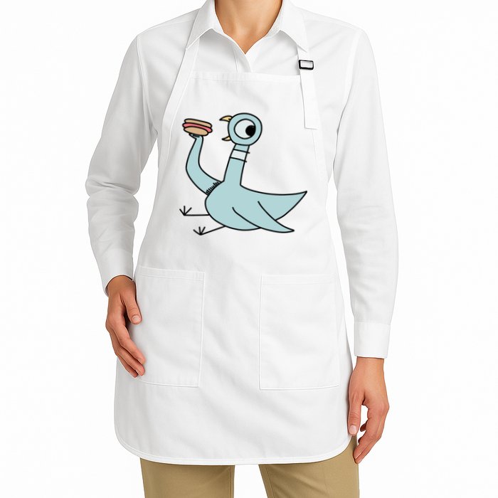Funny Pigeon With A Hotdog Fan Art Apron
