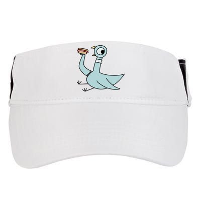 Funny Pigeon With A Hotdog Fan Art Adult Drive Performance Visor
