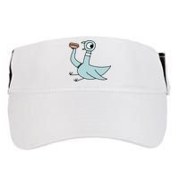 Funny Pigeon With A Hotdog Fan Art Adult Drive Performance Visor
