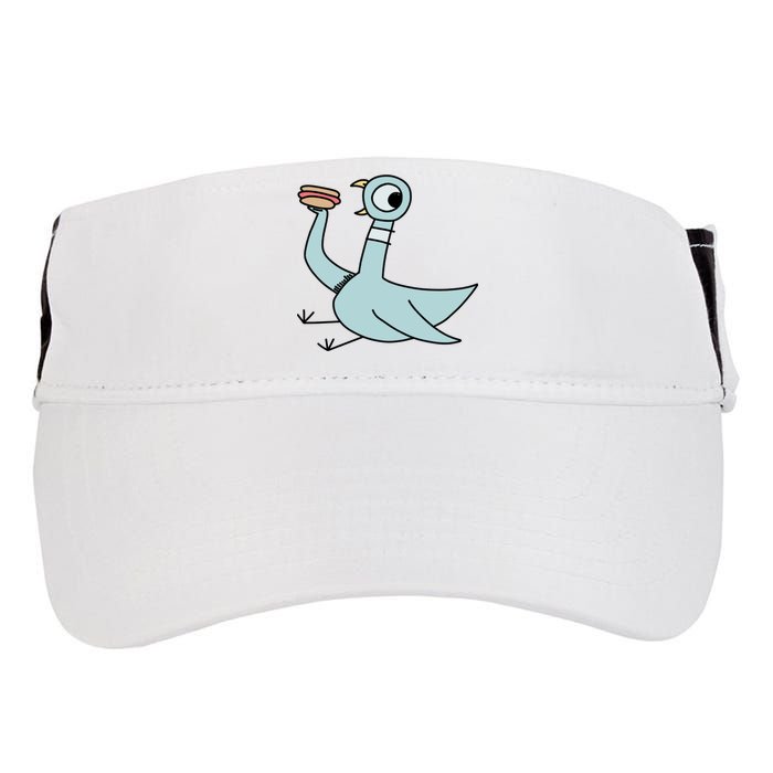 Funny Pigeon With A Hotdog Fan Art Adult Drive Performance Visor