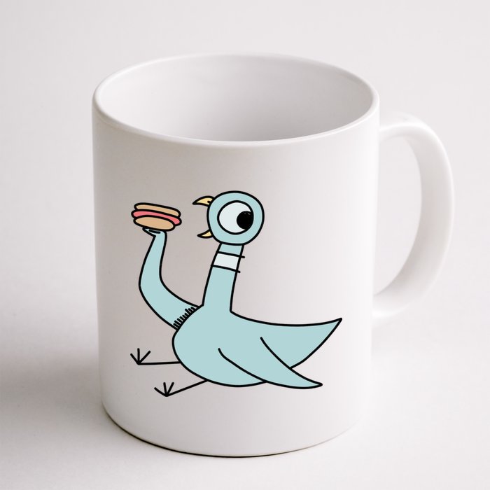 Funny Pigeon With A Hotdog Fan Art Mug