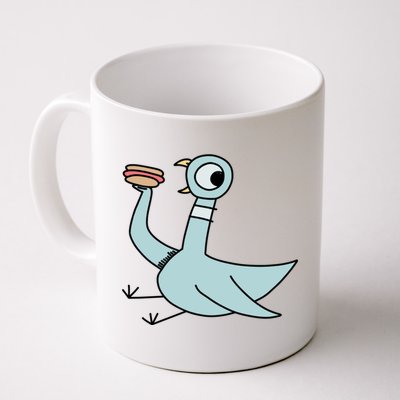 Funny Pigeon With A Hotdog Fan Art Mug
