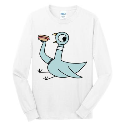 Funny Pigeon With A Hotdog Fan Art Tall Long Sleeve T-Shirt