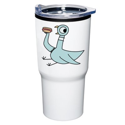 Funny Pigeon With A Hotdog Fan Art Tumbler