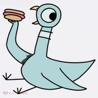 Funny Pigeon With A Hotdog Fan Art Magnet