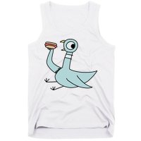 Funny Pigeon With A Hotdog Fan Art Tank Top