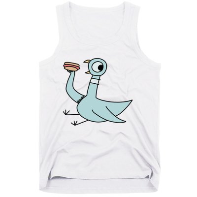 Funny Pigeon With A Hotdog Fan Art Tank Top