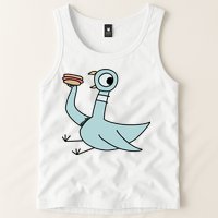 Funny Pigeon With A Hotdog Fan Art Tank Top