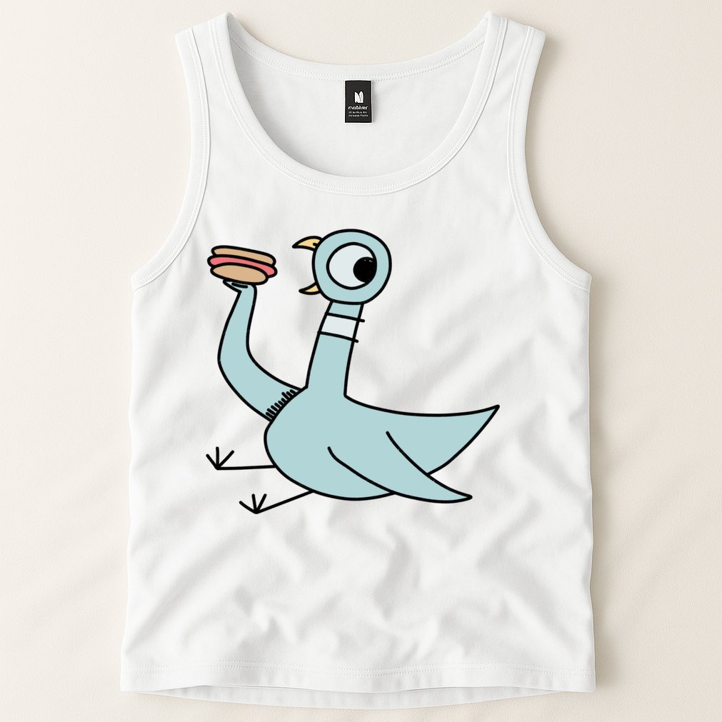 Funny Pigeon With A Hotdog Fan Art Tank Top
