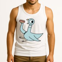 Funny Pigeon With A Hotdog Fan Art Tank Top