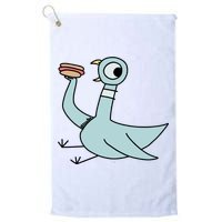 Funny Pigeon With A Hotdog Fan Art Golf Towel