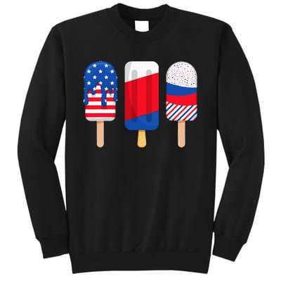 Funny Patriotic Wo 4th Of July Ice Cream Pop Sweatshirt