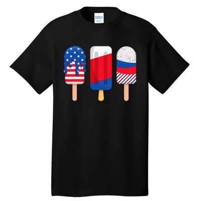 Funny Patriotic Wo 4th Of July Ice Cream Pop Tall T-Shirt