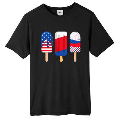 Funny Patriotic Wo 4th Of July Ice Cream Pop Tall Fusion ChromaSoft Performance T-Shirt