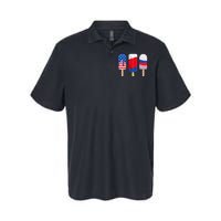 Funny Patriotic Wo 4th Of July Ice Cream Pop Softstyle Adult Sport Polo