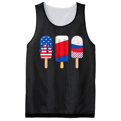 Funny Patriotic Wo 4th Of July Ice Cream Pop Mesh Reversible Basketball Jersey Tank