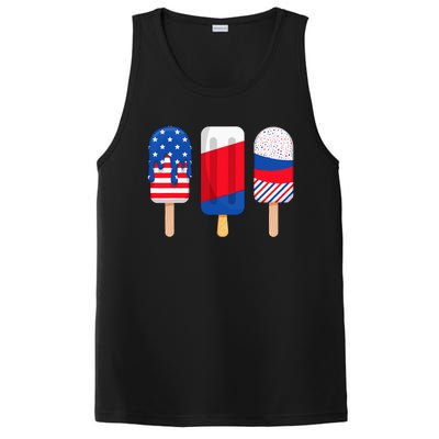 Funny Patriotic Wo 4th Of July Ice Cream Pop PosiCharge Competitor Tank