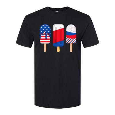 Funny Patriotic Wo 4th Of July Ice Cream Pop Softstyle CVC T-Shirt